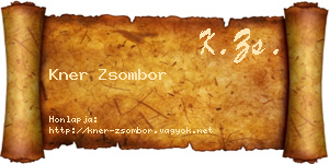 Kner Zsombor névjegykártya